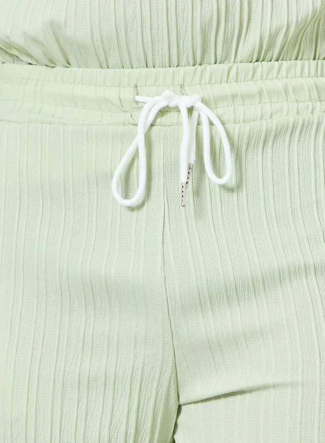 Take Two  Men Green Textured Shirt and Shorts Co-Ords for Men | Best Price UAE
